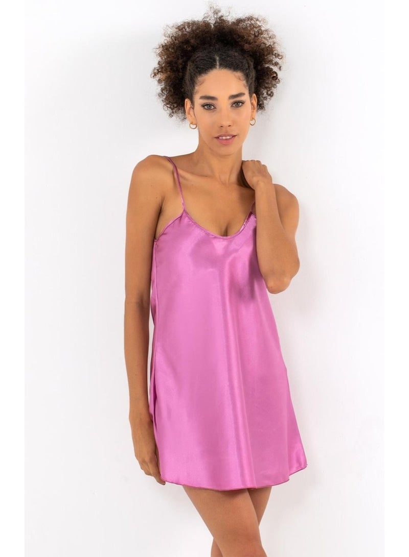 Miorre Thin Strap Mini Satin Nightgown - Image 3